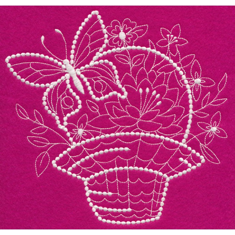 Flutterby Flourish Basket 2 (Candlewicking)