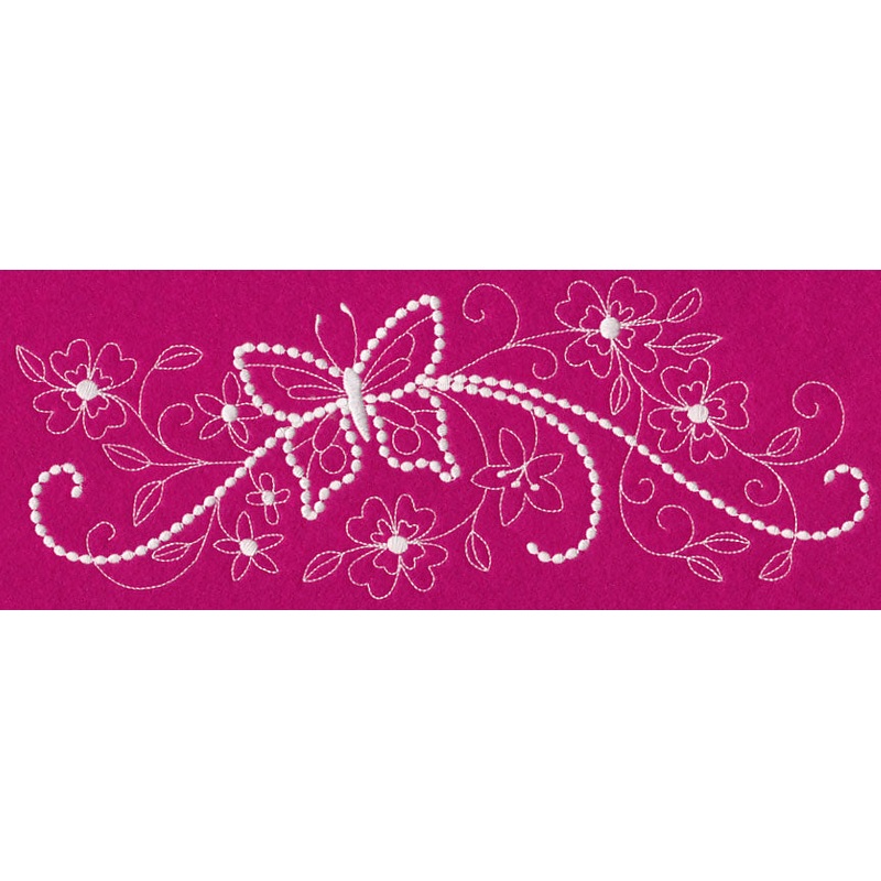 Flutterby Flourish Horizontal Spray (Candlewicking)