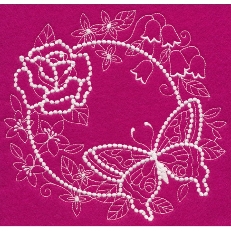 Flutterby Flourish Wreath (Candlewicking)