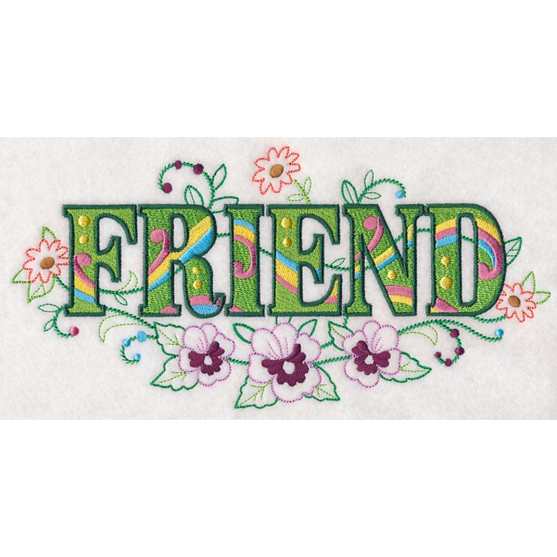 Friend with Vintage Flower Fade