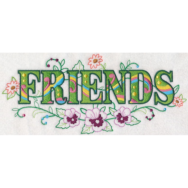 Friends with Vintage Flower Fade