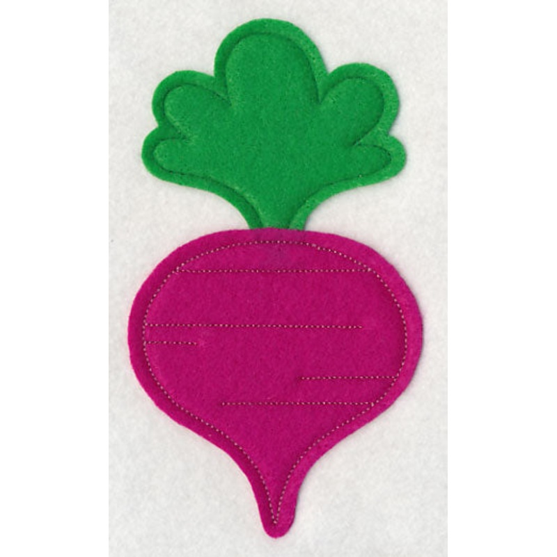 Beet (Crafty Cut Applique)|6.54″ x 3.76″ / 166.08mm x 95.6mm|3.64″ x 2.19″ / 92.4mm x 55.65mm|All Sizes