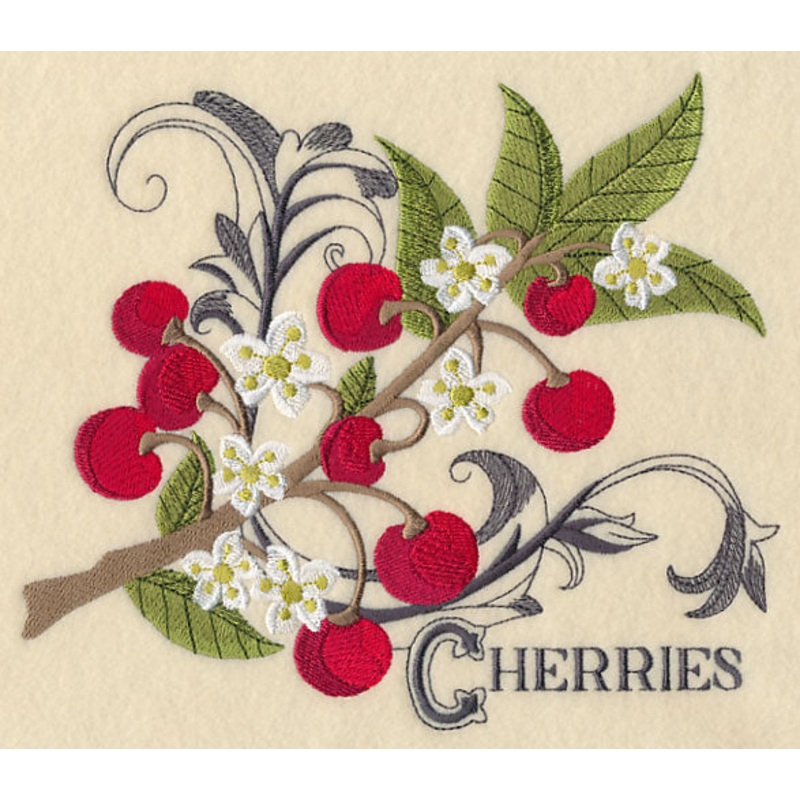Cherries and Baroque Flourish|6.81″ x 7.79″ / 173.07mm x 197.89mm|5.82″ x 6.65″ / 147.78mm x 169.02mm|4.81″ x 5.5″ / 122.11mm x 139.57mm|All Sizes