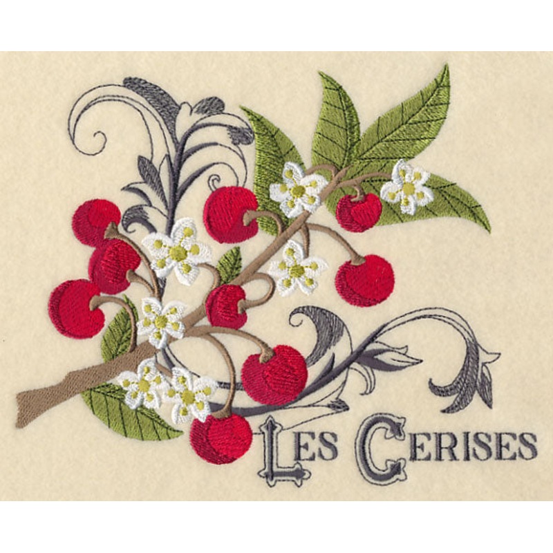Cherries and Baroque Flourish (French)