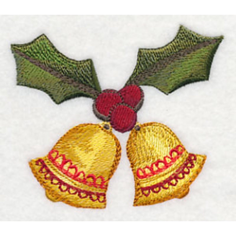 Christmas Bells in Watercolor|3.34″ x 3.84″ / 84.76mm x 97.59mm