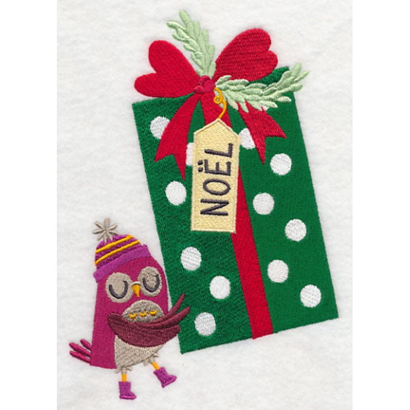 Christmas Gift and Owl|6.86″ x 4.86″ / 174.18mm x 123.39mm|3.87″ x 2.74″ / 98.19mm x 69.5mm|All Sizes