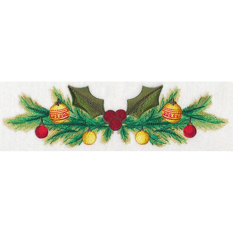 Christmas Ornaments Border in Watercolor