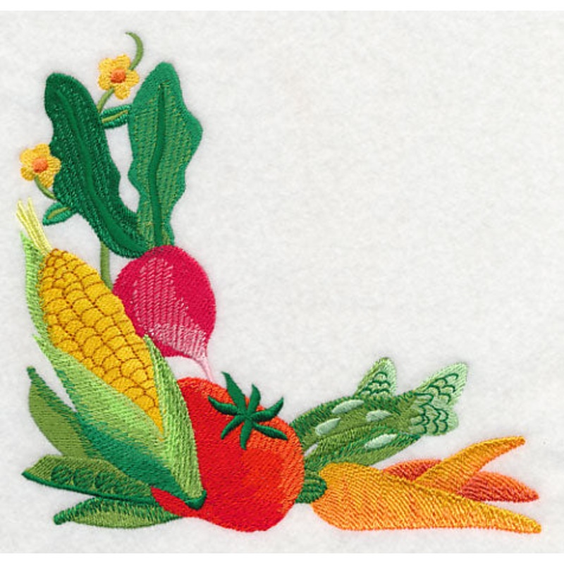 Fresh Vegetables in Watercolor Corner