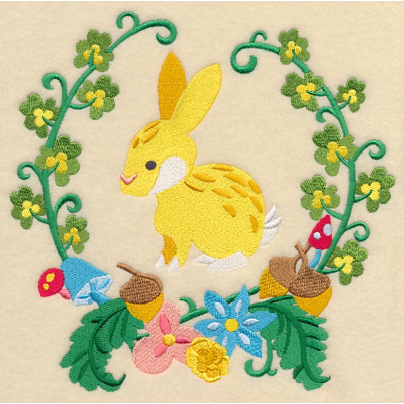 Storybook Rabbit Wreath|7.59″ x 7.8″ / 192.82mm x 198.06mm|6.8″ x 6.98″ / 172.81mm x 177.41mm|5.8″ x 5.96″ / 147.41mm x 151.33mm|4.84″ x 4.97″ / 122.97mm x 126.16mm|All Sizes