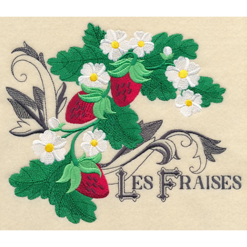 Strawberries and Baroque Flourish (French)