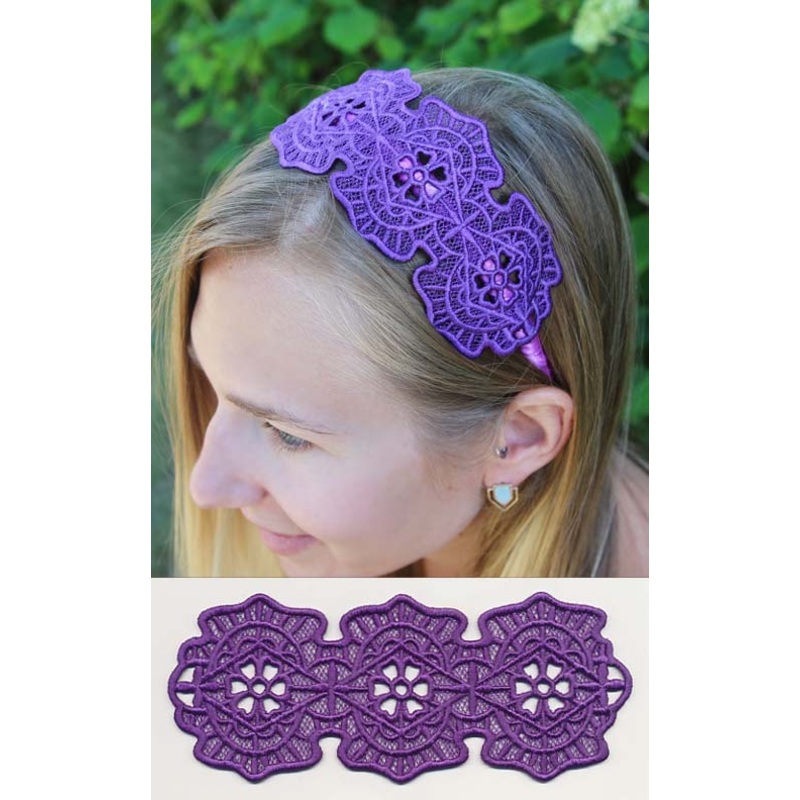 Bohemian Chic Headband (Lace)|2.83″ x 6.9″ / 71.88mm x 175.26mm|2.26″ x 5.51″ / 57.4mm x 139.95mm|All Sizes