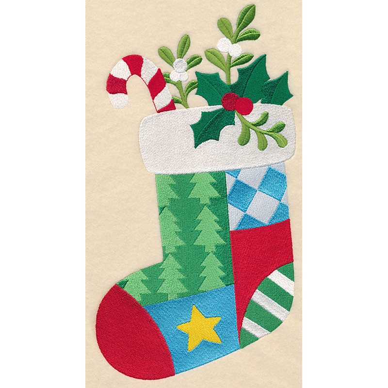 Christmas Patch Stocking|11.71″ x 6.21″ / 297.42mm x 157.77mm|9.39″ x 4.99″ / 238.58mm x 126.62mm|7.8″ x 4.14″ / 198.23mm x 105.05mm|6.87″ x 3.64″ / 174.37mm x 92.48mm|3.89″ x 2.07″ / 98.77mm x 52.63mm|All Sizes
