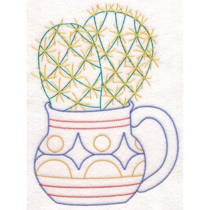 Cup o’ Succulent – Pin Cushion (Vintage)