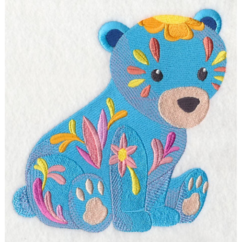 Flower Power Baby Bear|6.54″ x 5.85″ / 166.09mm x 148.67mm|5.41″ x 4.85″ / 137.52mm x 123.08mm|3.9″ x 3.5″ / 99.12mm x 88.92mm|All Sizes