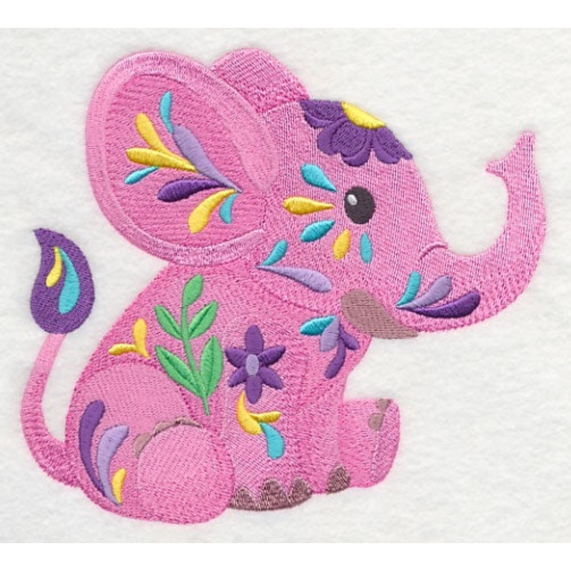 Flower Power Baby Elephant|5.86″ x 6.56″ / 148.84mm x 166.62mm|4.85″ x 5.43″ / 123.19mm x 137.92mm|3.44″ x 3.86″ / 87.5mm x 98.04mm|All Sizes