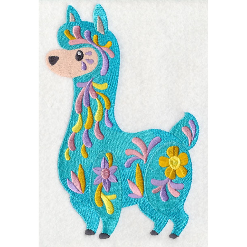 Flower Power Baby Llama|8.14″ x 5.34″ / 206.65mm x 135.67mm|6.73″ x 4.42″ / 171.07mm x 112.22mm|3.86″ x 2.53″ / 97.93mm x 64.29mm|All Sizes