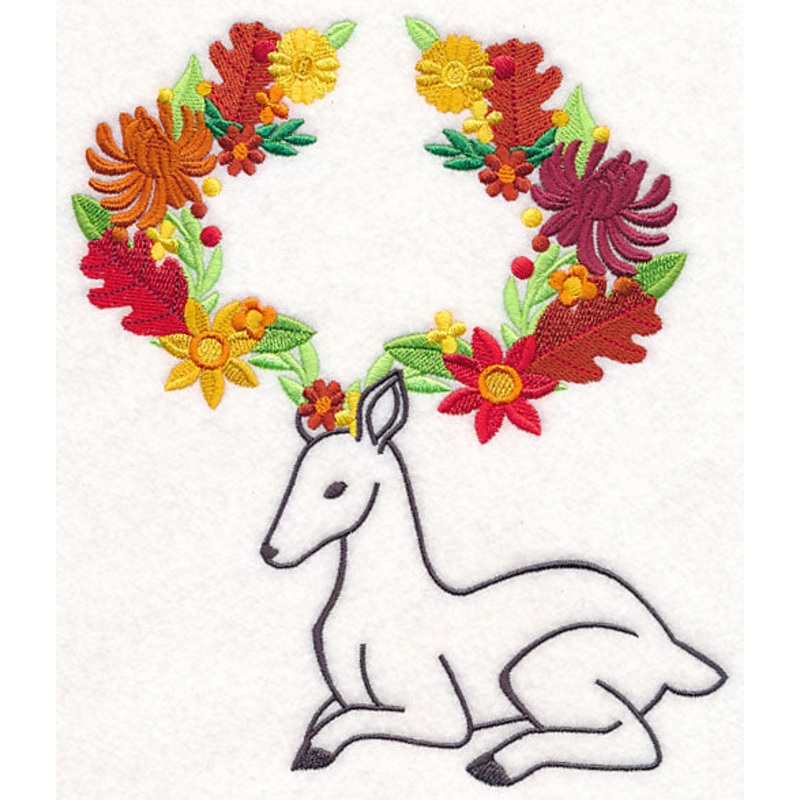 Flowery Forest Deer|7.79″ x 7.14″ / 197.88mm x 181.32mm|7″ x 6.42″ / 177.81mm x 162.94mm|6.36″ x 5.83″ / 161.64mm x 148.16mm|5.31″ x 4.87″ / 134.97mm x 123.7mm|All Sizes