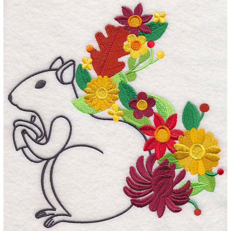 Flowery Forest Squirrel|7.8″ x 7.51″ / 198.15mm x 190.75mm|7.06″ x 6.8″ / 179.33mm x 172.64mm|6.1″ x 5.87″ / 154.86mm x 149.06mm|5.05″ x 4.86″ / 128.37mm x 123.56mm|All Sizes