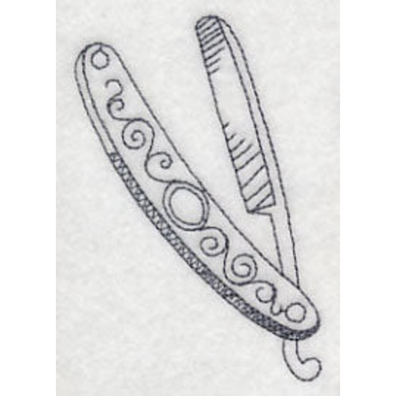 Victorian Barbershop – Razor|3.49″ x 2.24″ / 88.76mm x 56.98mm|2.29″ x 1.47″ / 58.04mm x 37.23mm|All Sizes