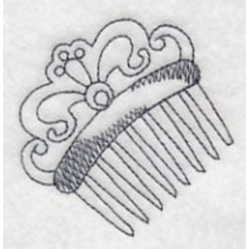 Victorian Dresser – Hair Comb|2.42″ x 2.38″ / 61.53mm x 60.46mm|1.54″ x 1.52″ / 39.14mm x 38.7mm|All Sizes
