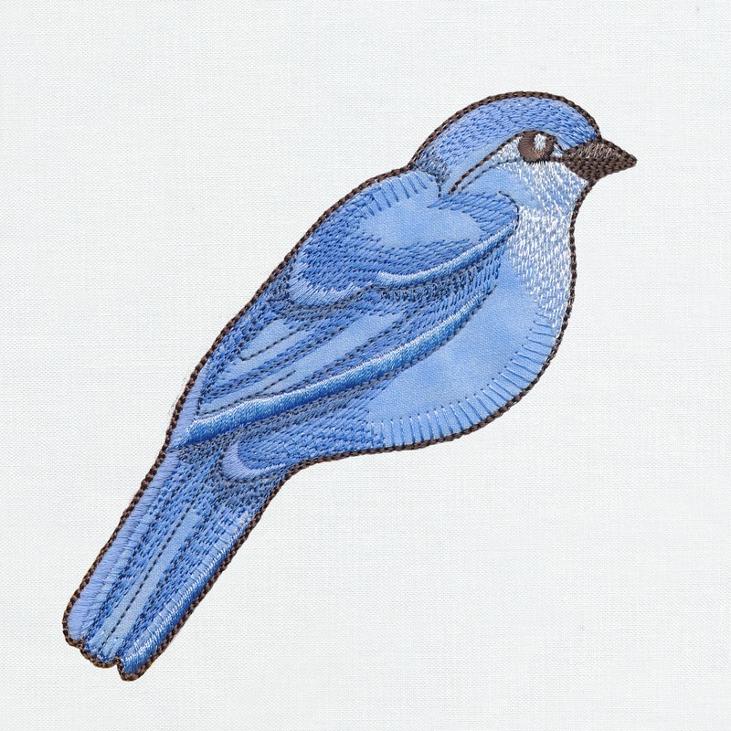 Birdwatching & Dreaming – Bluebird 2 (Heirloom Applique)