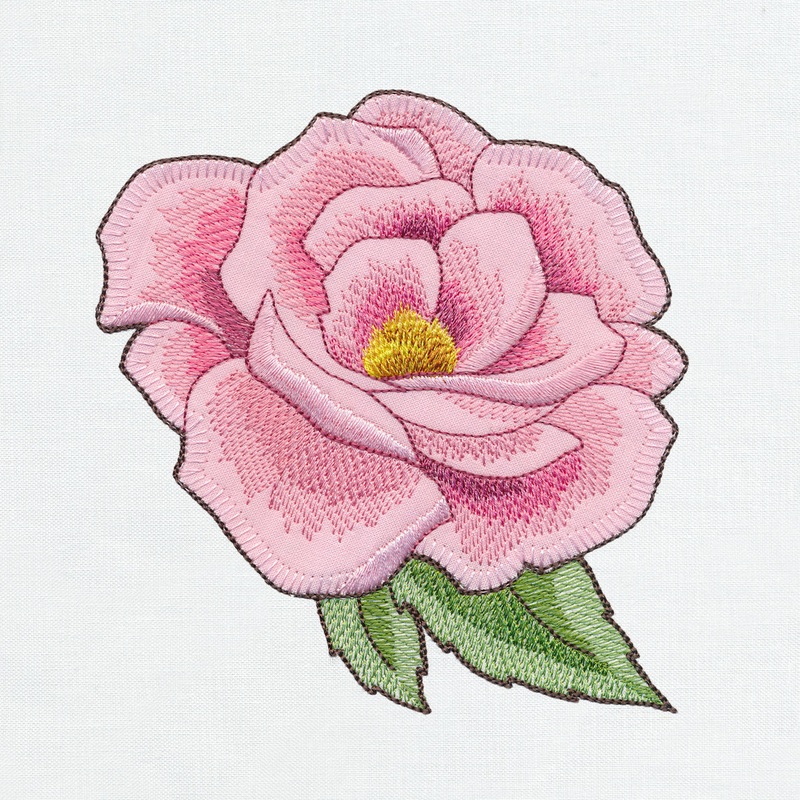 Birdwatching & Dreaming – Pink Flower 1 (Heirloom Applique)