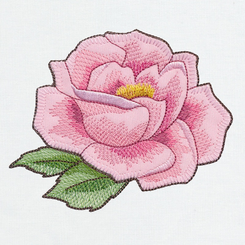 Birdwatching & Dreaming – Pink Flower 3 (Heirloom Applique)