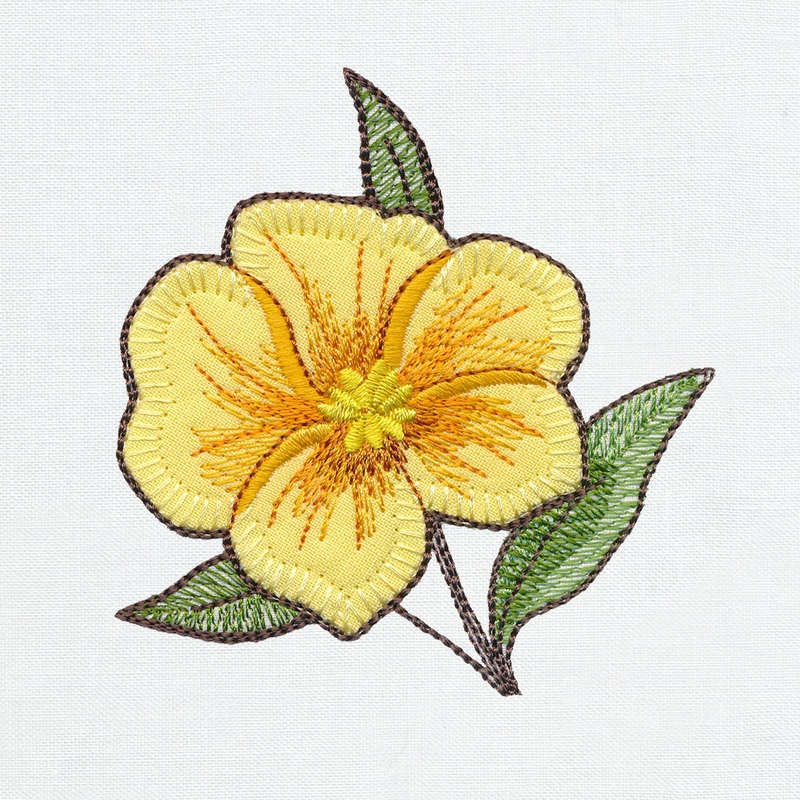Birdwatching & Dreaming – Yellow Flower (Heirloom Applique)