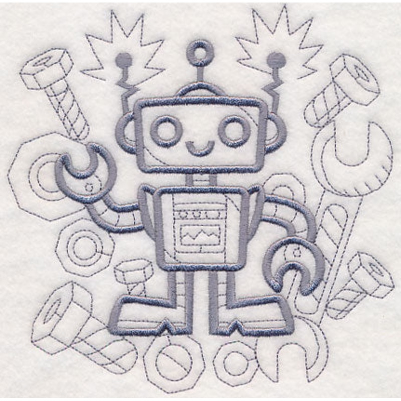 Doodle Robot|5.87″ x 5.85″ / 149.05mm x 148.59mm|4.87″ x 4.85″ / 123.58mm x 123.19mm|3.85″ x 3.84″ / 97.79mm x 97.48mm|3″ x 2.99″ / 76.2mm x 75.96mm|All Sizes