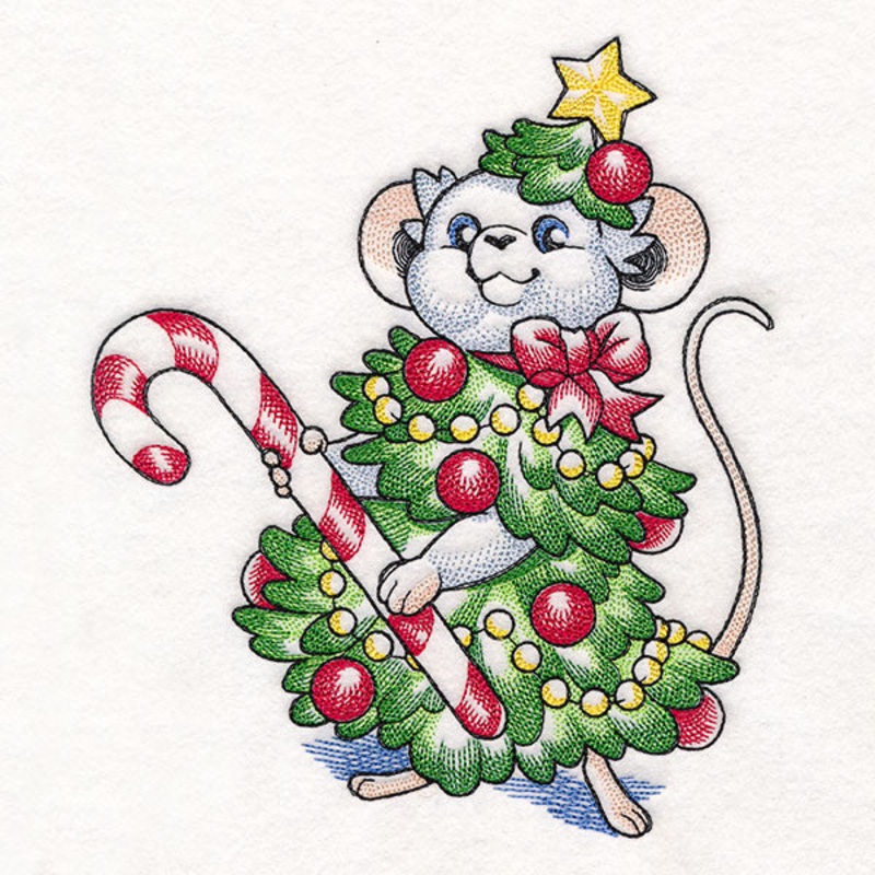 Christmas Tree Mouse|7.8″ x 6.66″ / 198.12mm x 169.19mm|6.85″ x 5.85″ / 173.97mm x 148.57mm|5.68″ x 4.85″ / 144.22mm x 123.15mm|All Sizes