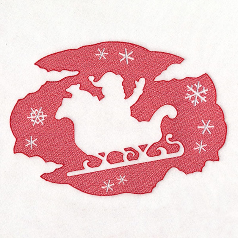 Classic Christmas – Santa’s Sleigh (Embossed)
