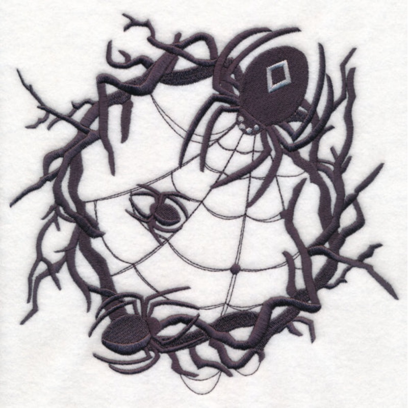 Spooky Spider Wreath|7.8″ x 7.81″ / 198.09mm x 198.3mm|6.9″ x 6.91″ / 175.24mm x 175.43mm|5.85″ x 5.86″ / 148.6mm x 148.83mm|4.86″ x 4.87″ / 123.54mm x 123.71mm|3.85″ x 3.86″ / 97.86mm x 98.01mm|All Sizes