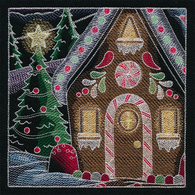 Sweet Christmas Gingerbread Scene Panel 3
