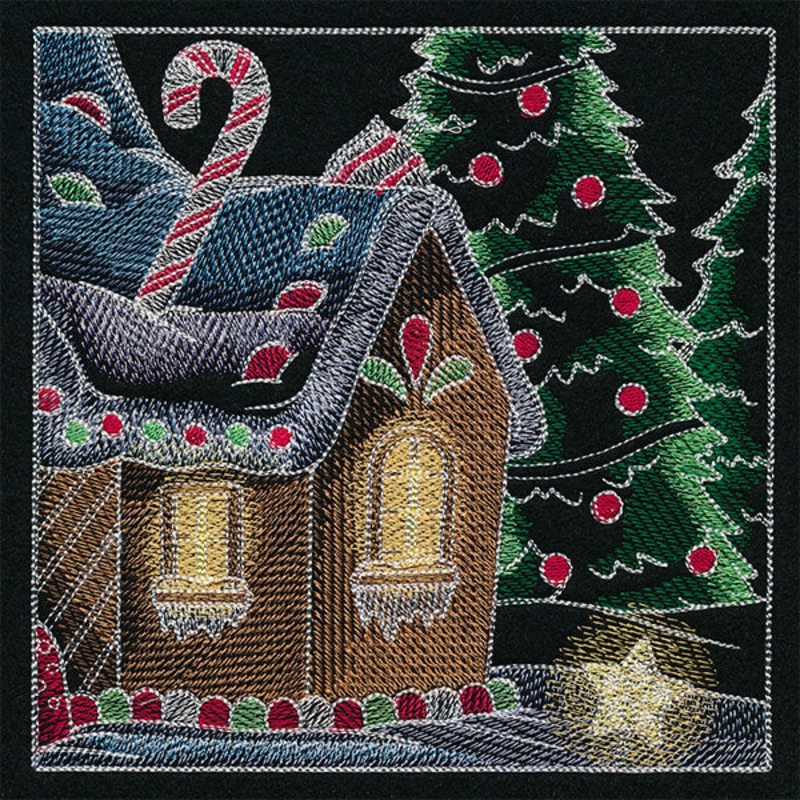 Sweet Christmas Gingerbread Scene Panel 4