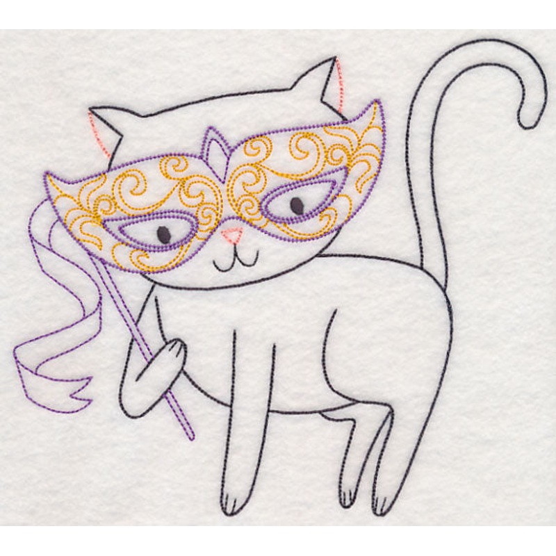 Cat with Masquerade Mask (Vintage)