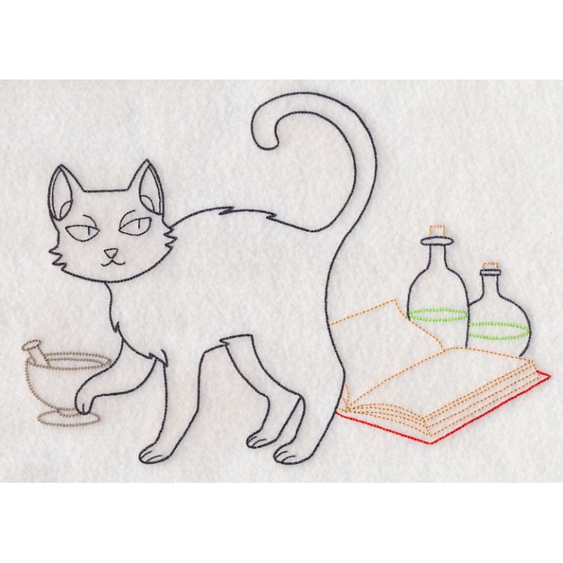 Cat with Potion Book (Vintage)