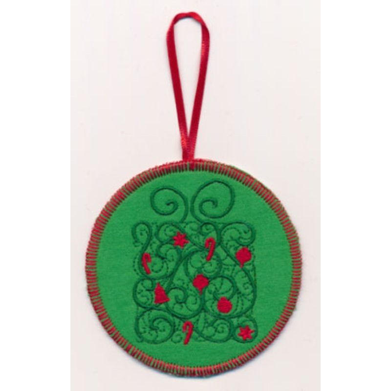 Christmas Curls Gift Ornament (In-the-Hoop)