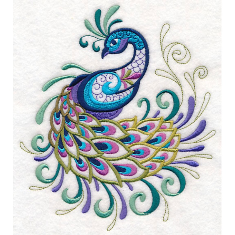 Fanciful Peacock|7.79″ x 6.78″ / 197.79mm x 172.18mm|6.72″ x 5.85″ / 170.72mm x 148.5mm|5.58″ x 4.85″ / 141.83mm x 123.31mm|3.86″ x 3.35″ / 97.98mm x 85.13mm|All Sizes