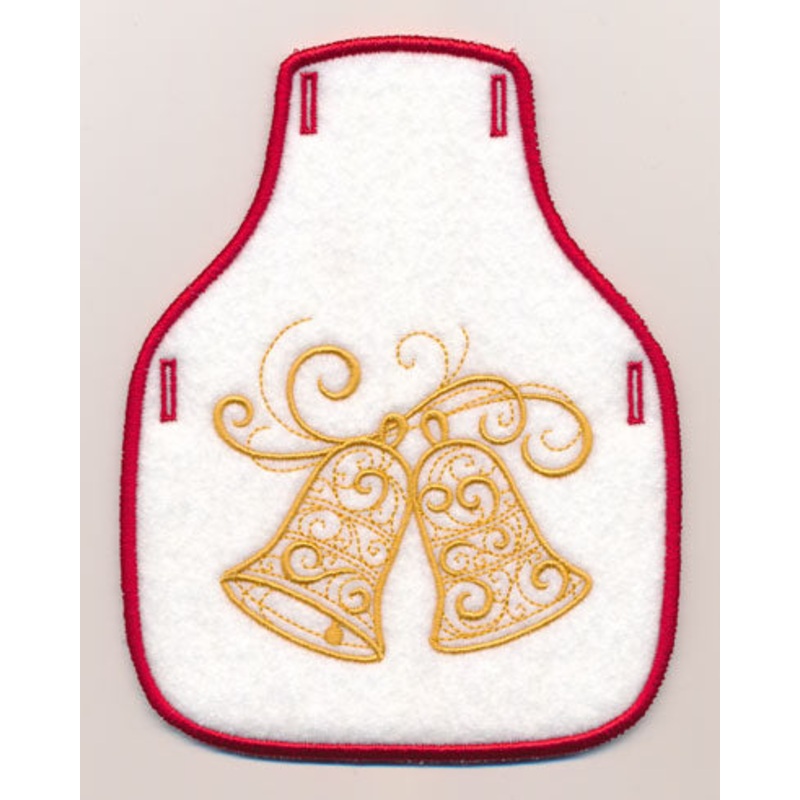 Filigree Bell Bottle Apron (Goldwork) (In-the-Hoop)