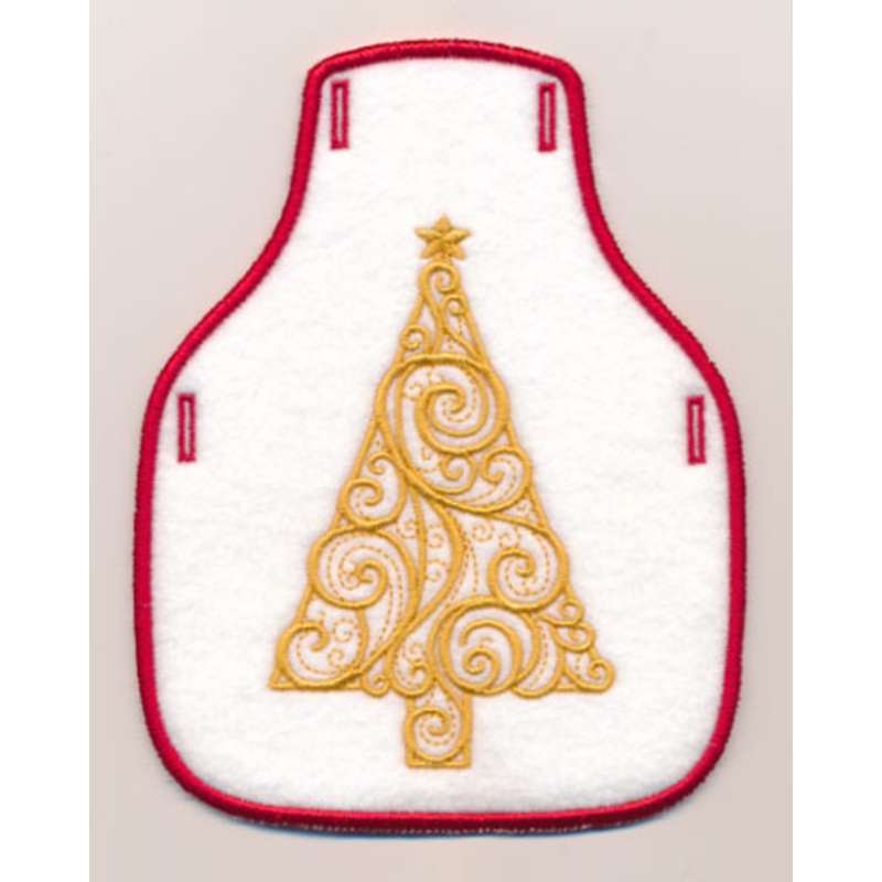 Filigree Tree Bottle Apron (Goldwork) (In-the-Hoop)