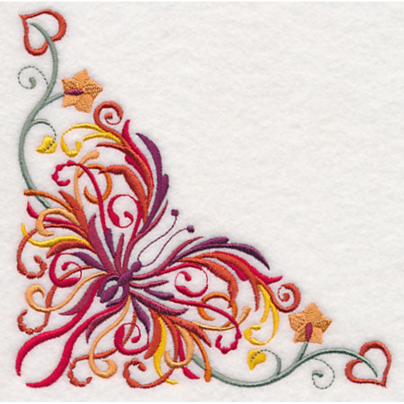 Flourishing Fall Butterfly Corner