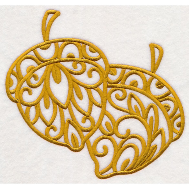 Acorns (Goldwork)|7.5″ x 7.81″ / 190.38mm x 198.45mm|6.86″ x 7.15″ / 174.32mm x 181.71mm|5.86″ x 6.11″ / 148.92mm x 155.23mm|4.86″ x 5.06″ / 123.34mm x 128.55mm|3.72″ x 3.87″ / 94.39mm x 98.38mm|All Sizes