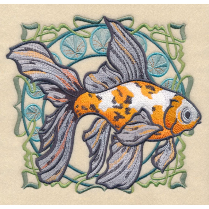Art Nouveau Goldfish|6.9″ x 7.58″ / 175.22mm x 192.45mm|5.87″ x 6.45″ / 149.07mm x 163.73mm|4.87″ x 5.35″ / 123.66mm x 135.85mm|All Sizes