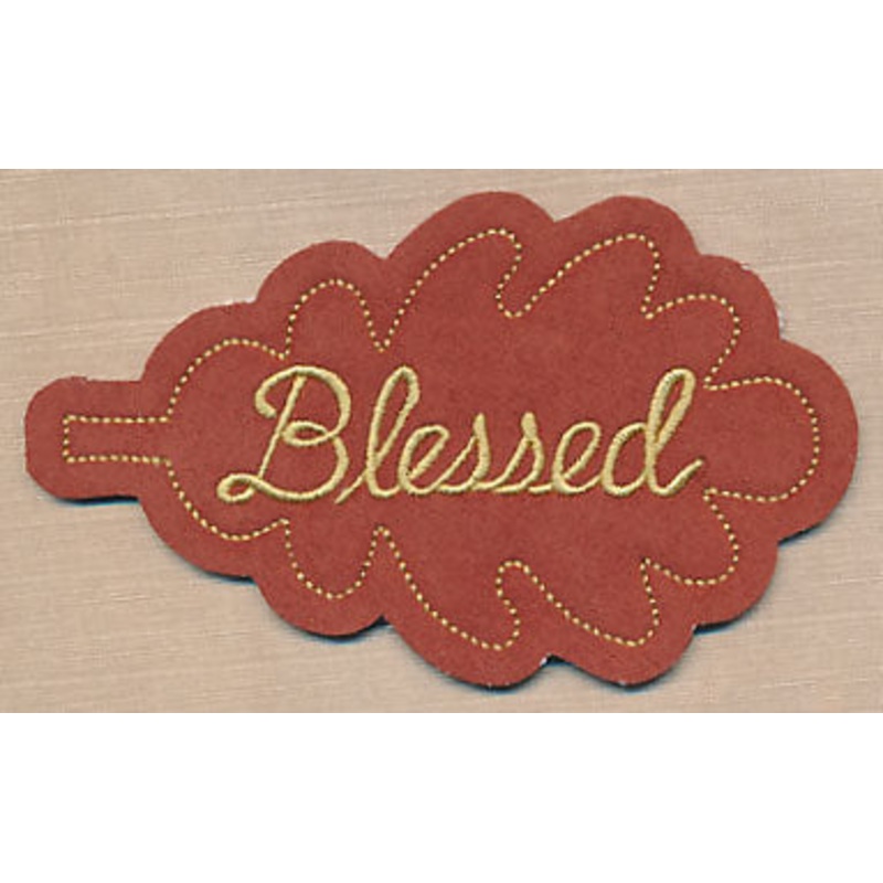 Blessed Leaf Tag (In-the-Hoop)