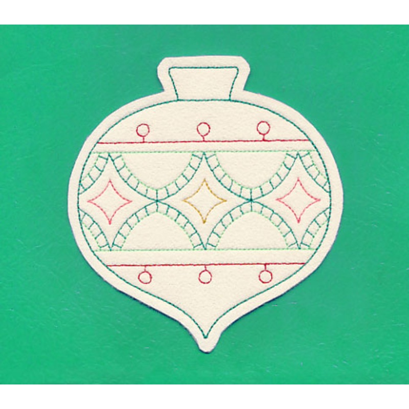 Christmas Ornament Coaster (In-the-Hoop)