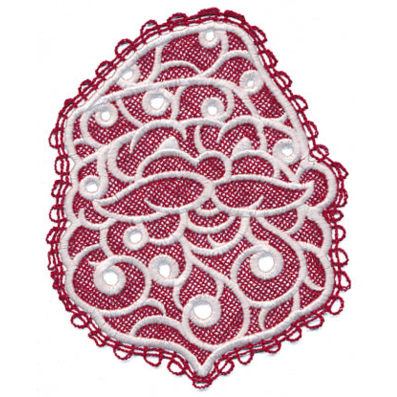 Christmas Santa (Battenburg Lace with Rayon)