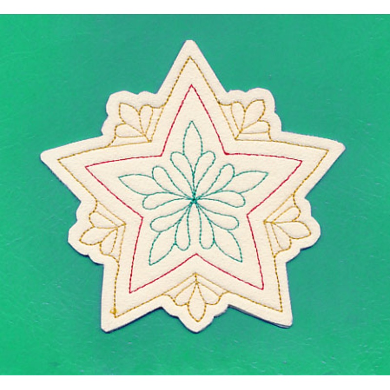 Christmas Star Coaster (In-the-Hoop)