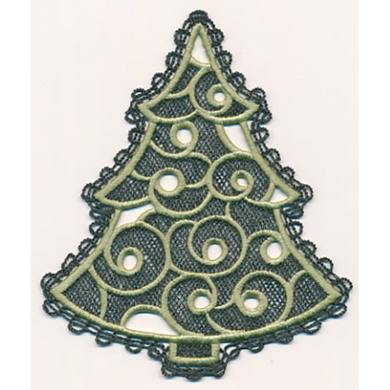 Christmas Tree (Battenburg Lace with Rayon)