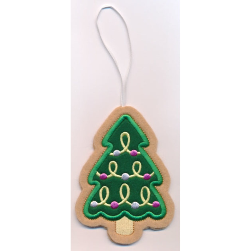 Christmas Tree Cookie Ornament (In-the-Hoop)