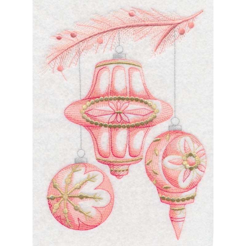 Christmas Whimsy Ornaments (Toile)